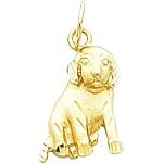 gold dog charms