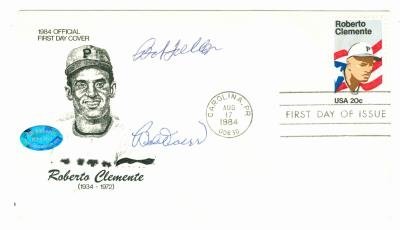 Roberto Clemente first day cover with Roberto Clemente Stamp 1984 Autographed/Hand Signed by Hall of
