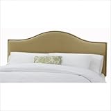 Skyline Furniture 91XX (Velvet Honey) Nail Button Arc Headboard in Velvet H ....
