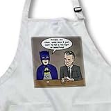 Rich Diesslins Funny General Cartoons - Super Hero Parody with Batman and Commissioner Gordon at the bar - Aprons