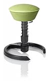 SWOPPER CLASSIC 3D-Aktiv-Bürostuhl Hocker Sitzpolster Normal, Farbe pistacchio, Fussring mit Filzgleiter, Feder MEDIUM, Basis Anthrazit, Federfarbe wie Basis (SWOP22F)