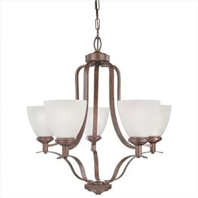 Hampshire Chandelier in Colonial Bronze Energy Star Compliant: Yes by Thomas Lighting
