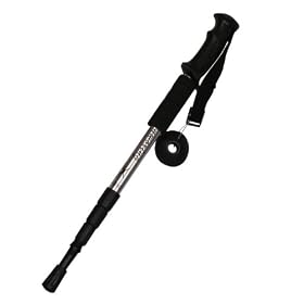 NEW 4 JOINT HIKING CAMPING TREKKING WALK STICK TELESCOPIC POLE SILVER