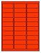 3,000 Label Outfitters 1” x 2 5/8” Fluorescent Neon Red Address Labels Printer Labels – 100 Sheets