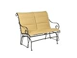 Woodard Terrace Padded Wrought Iron Sling Patio Bench