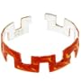 Sterling Silver 925 RED Hand Painted GREEK KEY Toe Ring
