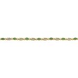 14K Gold 2.55cttw Diamond & Emerald Bracelet Jewelry 7"