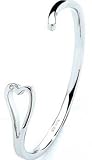 Heart Bangle with 1 Diamond by Hot Diamonds Sterling Silver