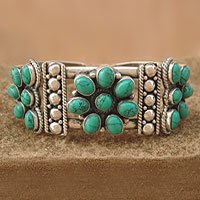 Turquoise bracelet, 'Summer Wildflower'