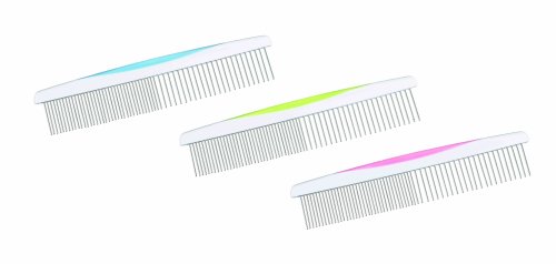 Dog Grooming Brushes:Bamboo Rotating Medium Course Tooth Dog Comb (Colors Vary)