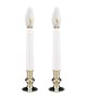 2pk White Candle with Timer