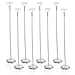 SAKOLLA Balloon Stick Stand - 8Pcs Balloon Cup with Balloon pole and Flower stand Base Table Desktop Support Holder for Wedding Birthday Any Party Balloon Accessories (White)