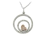 14-kt. Two-tone Dual Diamond Pendant