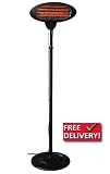 Electric Infra-Red Outdoor/Garden Patio Heater in Black