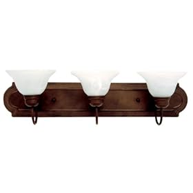 Yosemite Home Decor 4993-3DB 30-Inch 3-Light Bathroom Vanity, Dark Brown by Yosemite Home Decor
