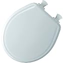 Mayfair 48E2 Slow Close Toilet Seat with Lift Off Hinge, Round, White Wood