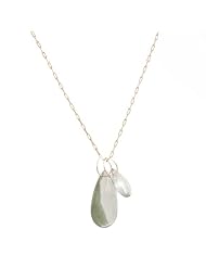MELISSA JOY MANNING- Green Rutilated Quartz Drop Necklace