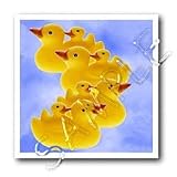 Toy Duck on blue - 8x8 Iron On Heat Transfer For White Material