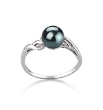 Andrea Black 6-7mm AAA Japanese Akoya 14 Karat Gold Pearl Ring