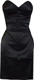 Pretty Kitty Fashion Sexy Black Silk Satin Evening Party Pencil Dress