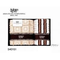 540151Adam＆Eveウォッシュタオル1P・フェイスタオル1Pブルー