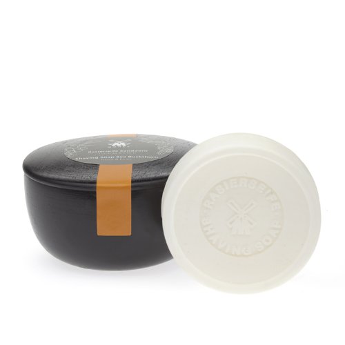 M&Uuml;HLE - Rasierseife in Holzschale - SKIN CARE Serie - Sanddorn - f&uuml;r alle Hauttypen Preisvergleich