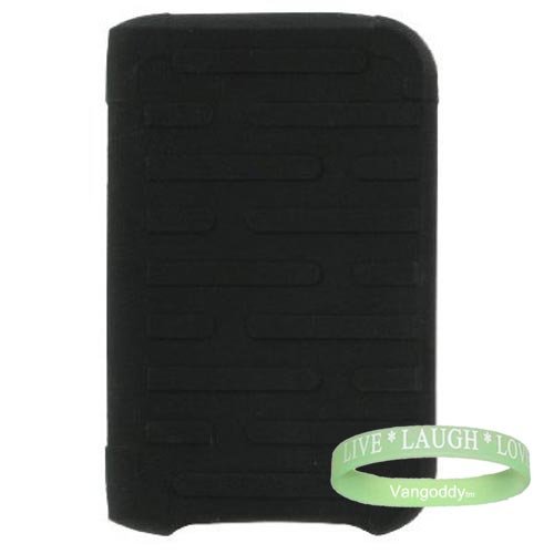 Western Digital WD Passport Essential Elements Portable 2.5 Hard Drive Silicone Skin (Black) + Vangoddy tm, Live*Laugh*Love wrist band!!!