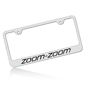 Mazda Zoom Zoom Polished Steel License Frame