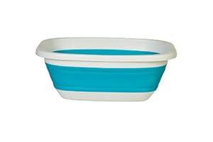 Prepworks Collapsible Tub, Teal and White