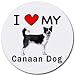 I Love My Canaan Dog Round Mouse Pad