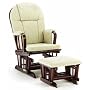 Shermag Glider Rocker Combo, Cherry with Beige Chenille