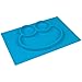 Galaxy 1 Piece Frog Silicone Placemat & Tray, Blue