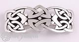 St Justin of Cornwall - Pewter Celtic Double Loop Hair Slide Barrette