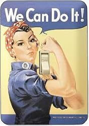 Rosie the Riveter Metal Switch Plate Cover