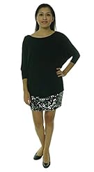 Jersey/Polyester/Spandex Sequined Elbow Length Sleeves Round Neck  Dress