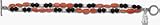 Oklahoma State Cowboys 1/2 Sterling Silver Pistol Pete on Two Strand Bead Bracelet