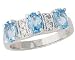 Blue Topaz and Diamond Royal Ring