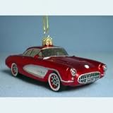Kurt Adler Glass Corvette, Christmas Ornament