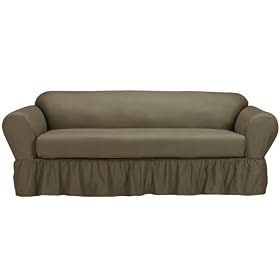 Simply Shabby Chic® Cotton Duck Sofa Slipcover - Brown