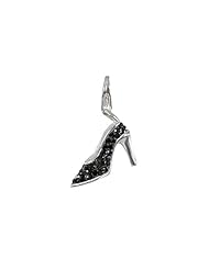 SilveRado(tm) VRB322-0 Verado Bling In Her Shoes Black Bead / Charm