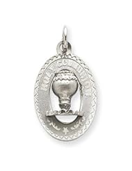 Sterling Silver Holy Communion Disc Charm QC2399"