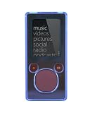 PCMICROSTORE Brand (2nd Generation) Microsoft Zune 4GB 8GB Crystal Carrying Case with Removable Belt Clip - 5 Color Choices, BLUE