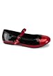 Junior's Flame Print Flat With Devil Tail Buckle