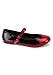 Junior's Flame Print Flat With Devil Tail Buckle