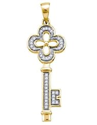 0.12CTW DIAMOND KEY PENDANT