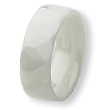 White Ceramic Ring (8.0 mm) - Sizes 5-9