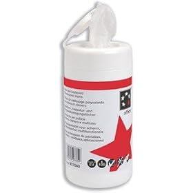 5 Star Office Cleaning Wipes for PC Screens Casings Keyboards [Pack 10