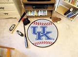 NCAA KENTUCKY WILDCATS LOGO BASEBALL SHAPED DOOR MAT RUG