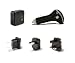 Macally USB POWER Universal Ladeadapterset (Autoladegerät, USB 2.0) für Apple iPod schwarz