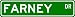 FARNEY Street Sign ~ Personalized Family Lastname Sign ~ Gameroom, Basement, Garage Sign **